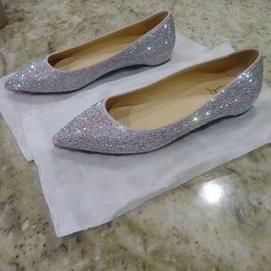 Christian Louboutin crystal flats